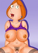 Lois and Meg from Family Guy attack meaty boners