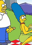 Marge invites Homer to a sex picnic
