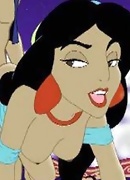 Sexy Princess Jasmine attacked by dong and getting off