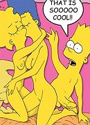 Sweet Janey pleasures Bart Simpson and takes load